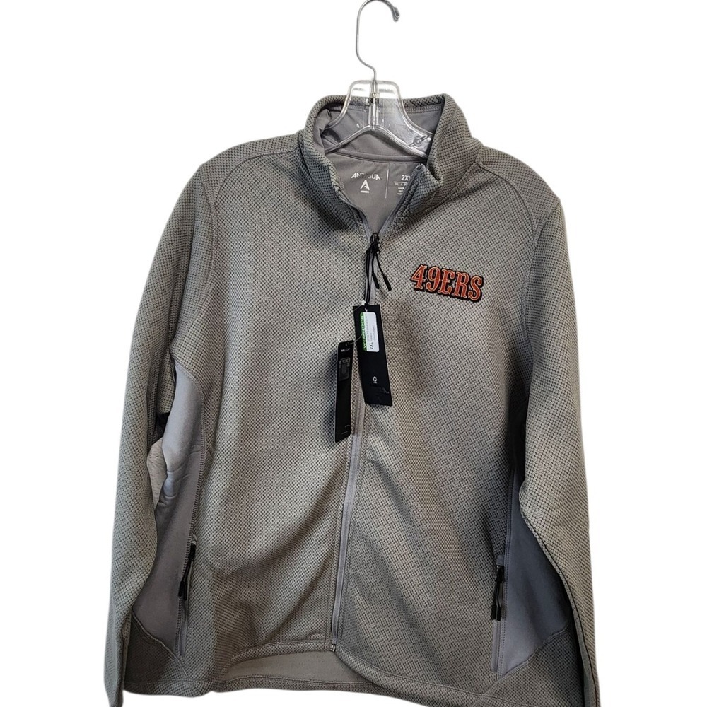 Antigua San‎ Francisco 49ers NFL Gray Full-Zip Jacket Size 2XL NWT
